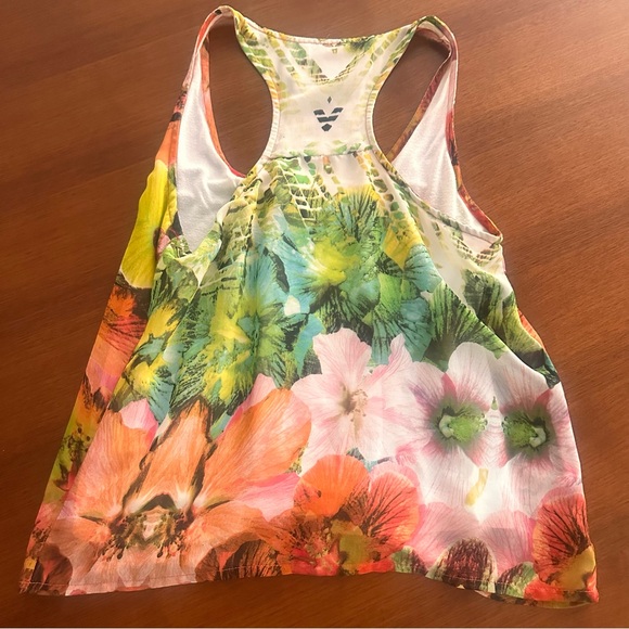 Anthropologie KAS New York Women’s Pink Green Floral Button Tank Top Size Small - Picture 4 of 9
